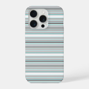Süße aquagraue Streifen iPhone 15 Pro Hülle