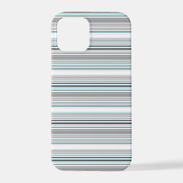 Süße aquagraue Streifen iPhone Hülle (Rückseite)