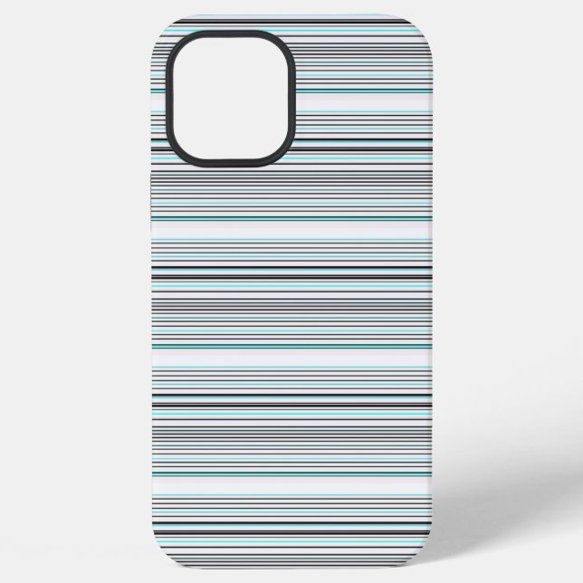 Süße aquagraue Streifen iPhone Hülle (Rückseite)