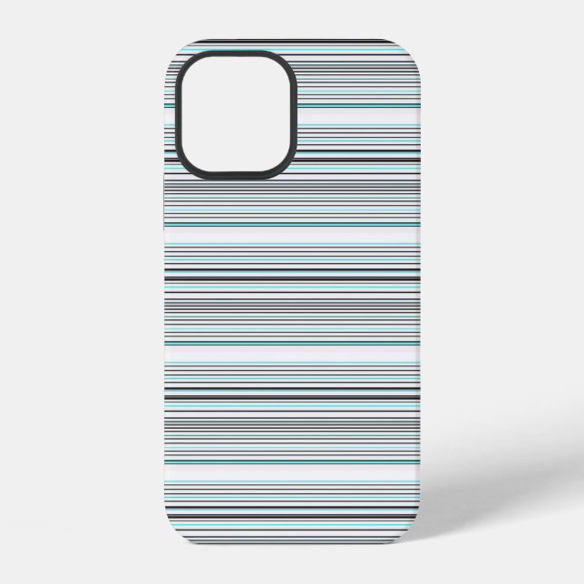 Süße aquagraue Streifen iPhone Hülle (Rückseite)