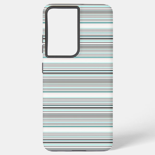Süße aquagraue Streifen Samsung Galaxy Hülle (Rückseite)