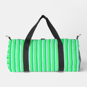 Süße aquagrüne Streifen Duffle Bag