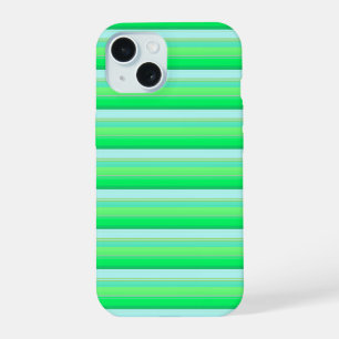 Süße aquagrüne Streifen iPhone 15 Hülle