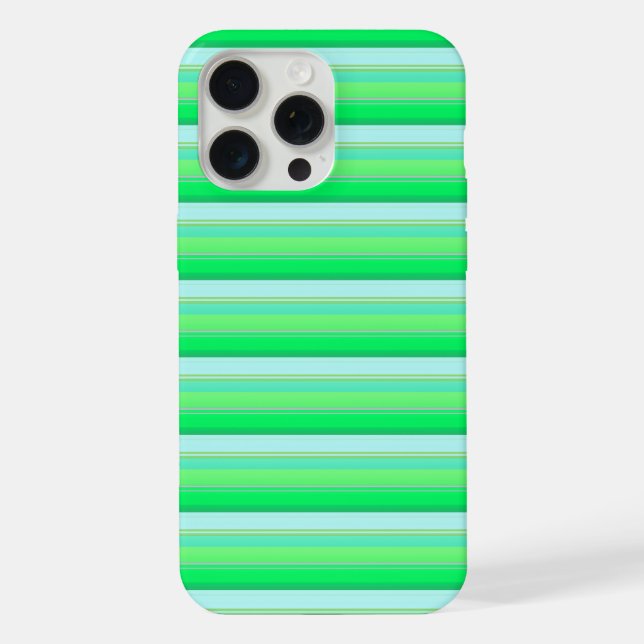 Süße aquagrüne Streifen iPhone Hülle (Rückseite)
