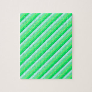 Süße aquagrüne Streifen Puzzle