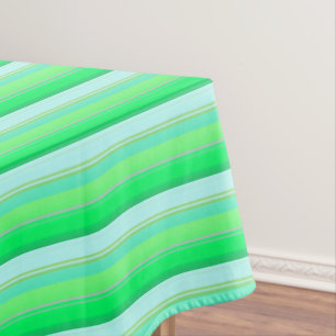 Süße aquagrüne Streifen Tischdecke