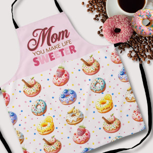 Süße Aquarell-Donut-Mama, du machst das Leben süße Schürze