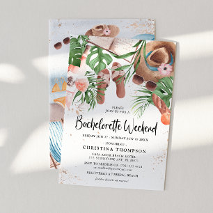 Süße Aquarell-Sommer-Junggesellinnen-Abschiedspart Einladung