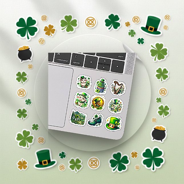 Süße Aquarell-St. Patrick's Day-Irische Kollektion Aufkleber (Von Creator hochgeladen)