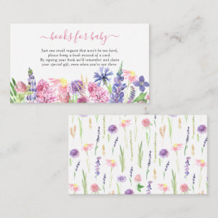 Süße Aquarell-Wildblumen-Bücher für Baby Begleitkarte