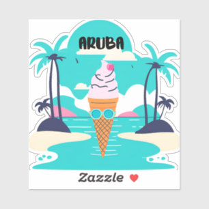 Süße Aruba Aufkleber
