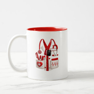 Süße Arzt Krankenschwester Uniform Maßgeschneidert Zweifarbige Tasse