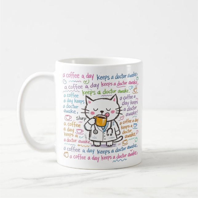 süße Arzt-Tassen Kaffeetasse (Links)