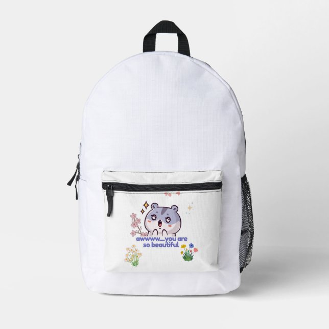 Süße Ästhetik Hamster-Rucksack Bedruckter Rucksack (Vorderseite)