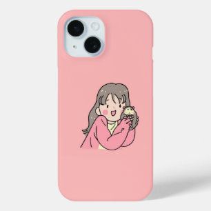 Süße Ästhetik Mädchen Illustration Rosa  Case-Mate iPhone Hülle