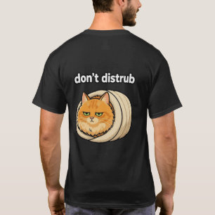 Süße Ästhetik Orange Katze Nicht stören-Taste T-Shirt
