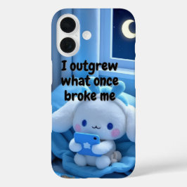 Süße ästhetische blaue Motivationszitat iPhone 16 Hülle