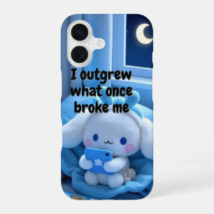 Süße ästhetische blaue Motivationszitat iPhone 16 Hülle