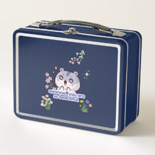 Süße ästhetische Hamster-Metall-Lunchbox Metall Brotdose