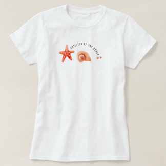 Süße ästhetische Korallen-Strand-Seestern-Seemusch T-Shirt