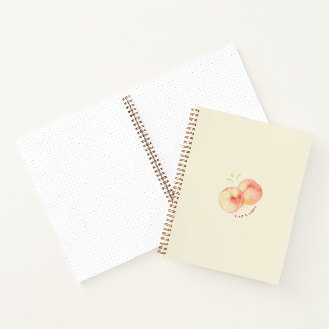 Süße ästhetische Pfirsiche Pastell  Notizbuch (Innenseite)