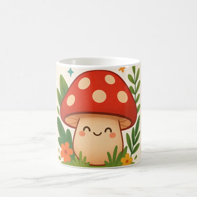 Süße ästhetische Pilztasse Kaffeetasse (Mittel)