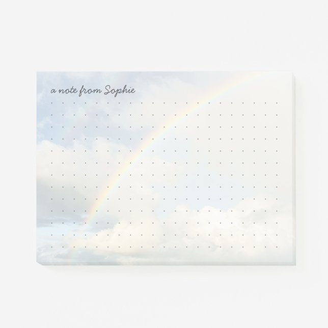 Süße ästhetische Regenbogen-Punktgitter-Personalis Post-it Klebezettel (Von Creator hochgeladen)