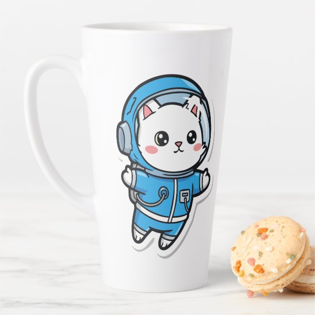 Süße Astronaut Katzen Kawaii  Milchtasse (Beispiel)