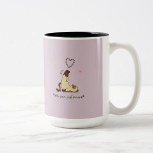 Süße Aufdehnungs-Katzenaufkleber für Katzenliebhab Zweifarbige Tasse