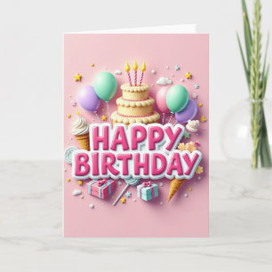 Süße aufgeblasene Buchstaben Karte