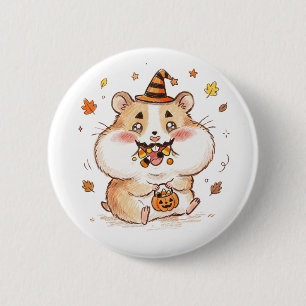 Süße ausgestopfte Backen Halloween Hamster Trick-o Button