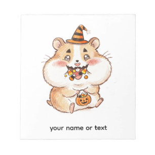Süße ausgestopfte Wangen Halloween Hamster Trick-o Notizblock