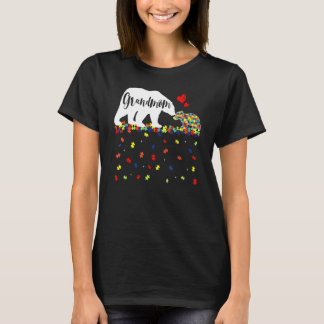 Süße Autismus-Oma-Bär Autismus-Bewusstsein Familie T-Shirt
