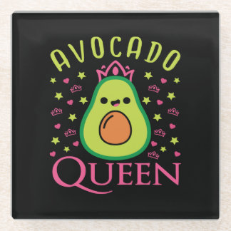 Süße Avocado-Königin mit Herz Keto-Mädchen beim Ko Glasuntersetzer