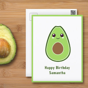 Süße Avocado Postkarte