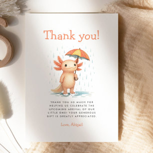 Süße Axolotl-Baby-Shower-Dankeskarten Einladung