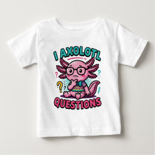 Süße Axolotl-Fragen aztekischer Nerd mit Brille Baby T-shirt