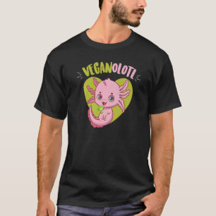 Süße Axolotl-Vegan-Diät Veganolotl Pflanzenbasiert T-Shirt