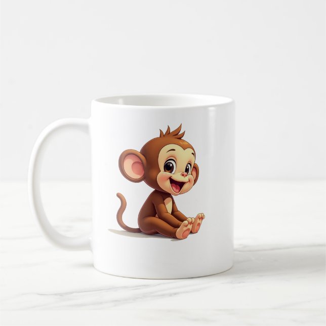 Süße Baby-Affen-Kaffeetasse Kaffeetasse (Links)