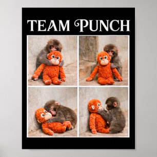Süße Baby-Affen-Mannschaft Punch der Frauen Poster