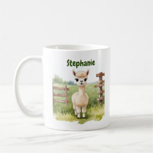 Süße Baby-Alpaka-Kaffeetasse Kaffeetasse