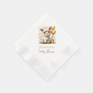 Süße Baby-Alpaka-Shower-Geburtstagsservietten Serviette