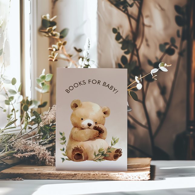 Süsse Baby Bear Babydusche Bücher für Baby Begleitkarte (Cutie Baby Bear Baby Shower Books for Baby Enclosure Card)