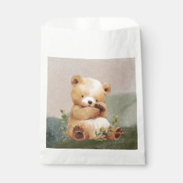 Süsse Baby Bear Watercolor Babydusche Geschenktütchen