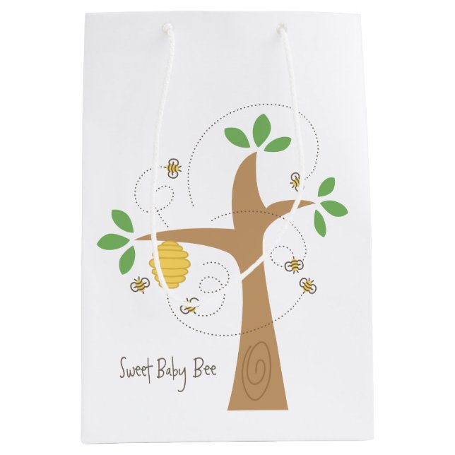Süße Baby-Bienen-Geschenk-Tasche Mittlere Geschenktüte (Vorderseite)