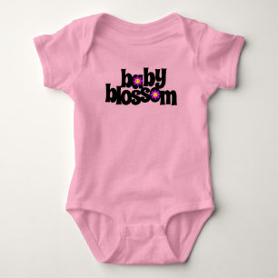 Süße Baby-Blüten lächeln lila Gänseblümchen Baby Strampler