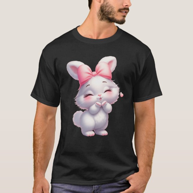 Süße Baby-Bunny-Illustration T-Shirt (Vorderseite)