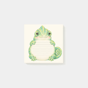 Süße Baby-Chamäleon-Wasserfarbe-Linien-Notizzettel Post-it Klebezettel