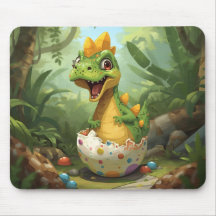 Süße Baby-Dino-Schlüpfling-Mauspad