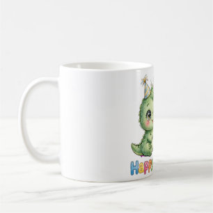 Süße Baby-Dinosaurier-Geburtstags-Tasse Kaffeetasse